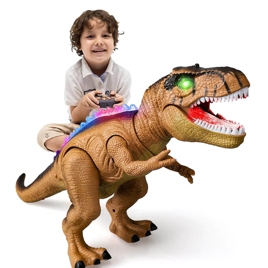 Electric Dinosaur Toy with Remote Control – Walking, Roaring, LED Lights