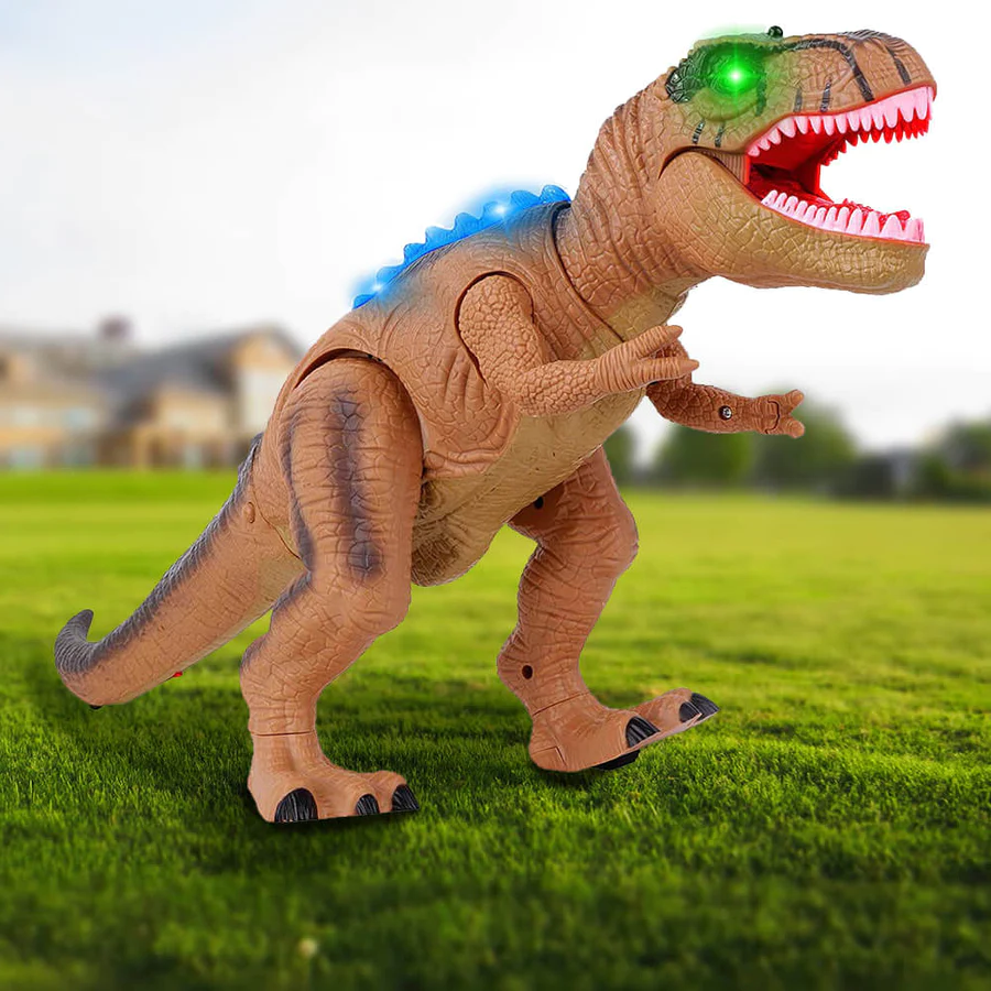 Electric Dinosaur Toy with Remote Control – Walking, Roaring, LED Lights