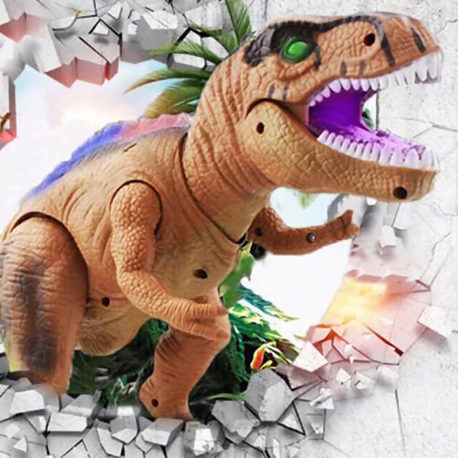 Electric Dinosaur Toy with Remote Control – Walking, Roaring, LED Lights