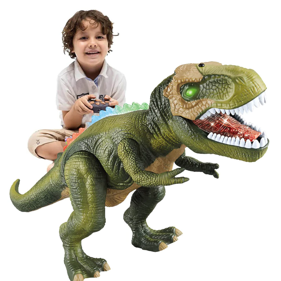 Electric Dinosaur Toy with Remote Control – Walking, Roaring, LED Lights
