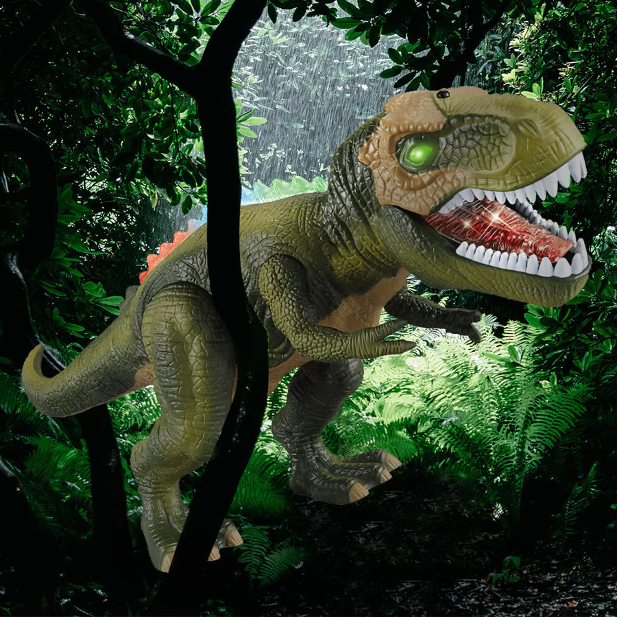 Electric Dinosaur Toy with Remote Control – Walking, Roaring, LED Lights