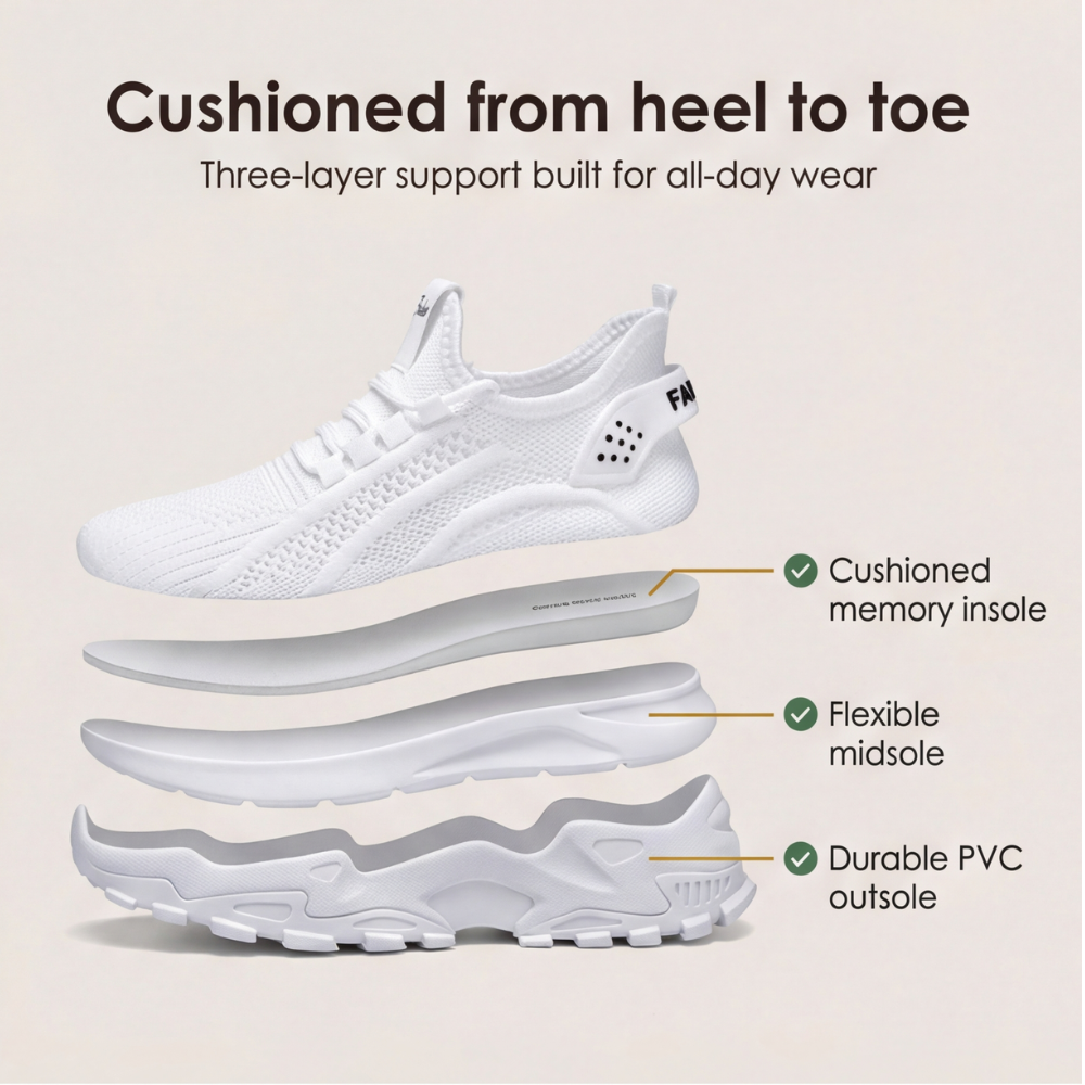 Airessa™ Breathable Mesh Sneakers for All Day Comfort
