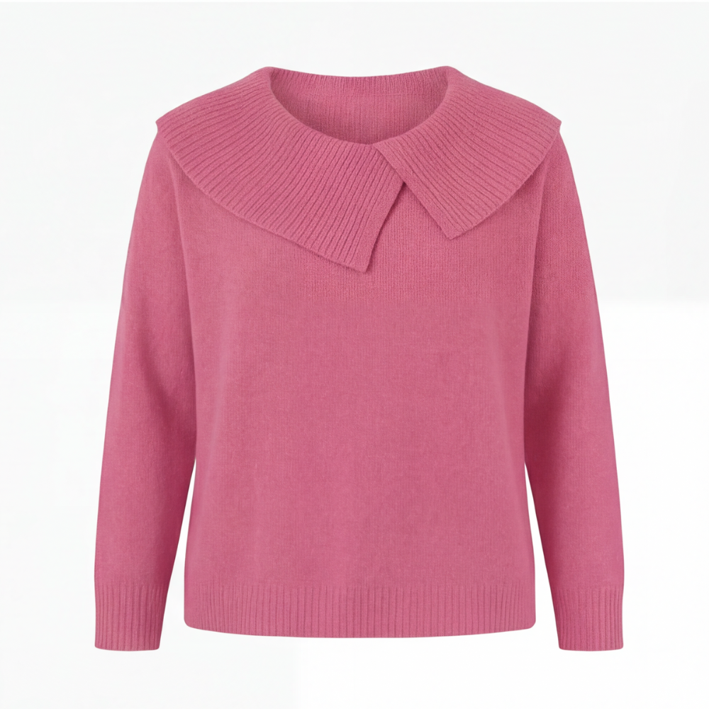 Collara™ – Asymmetric Collar Knit Sweater