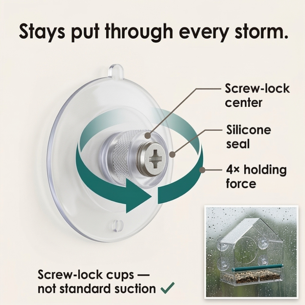 Birdvue™ – Crystal Clear Window Bird Feeder