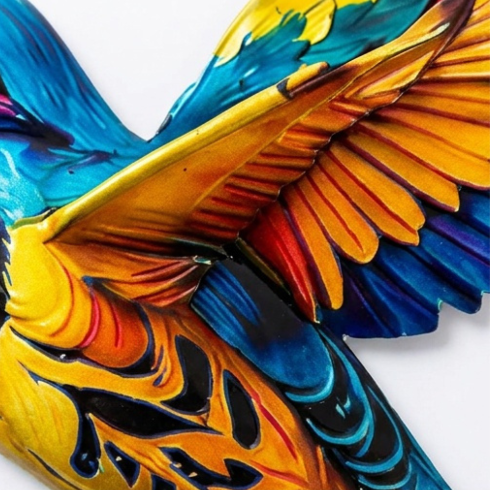 Bloomfinch™ – Hand-Painted Metal Hummingbird Wall Art