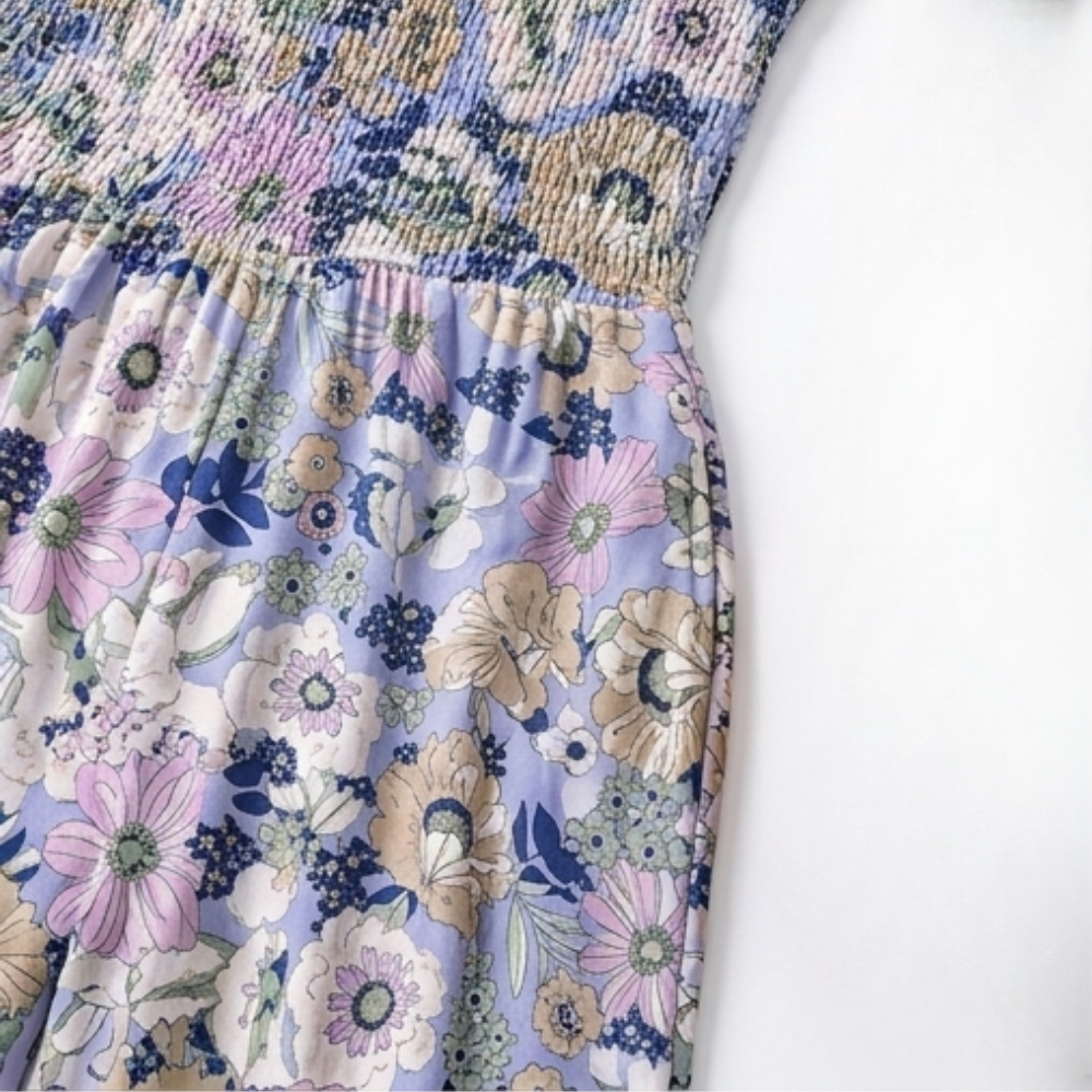 Bloomara™ – Floral Wide Leg Jumpsuit With Pockets