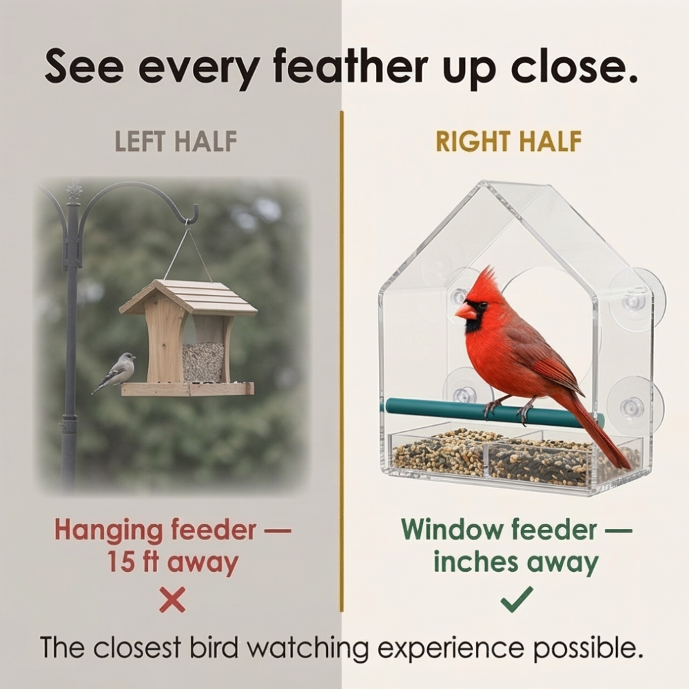 Birdvue™ – Crystal Clear Window Bird Feeder