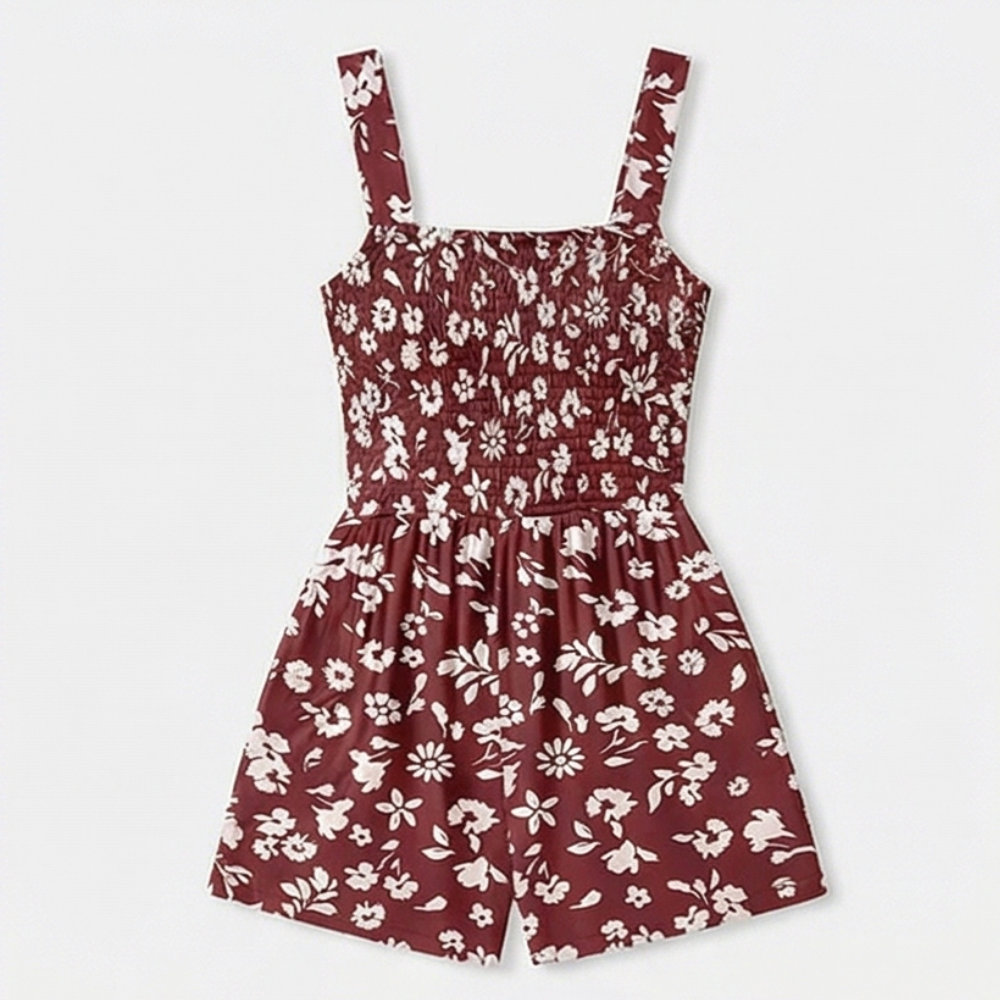 Bloomette™ – Smocked Chiffon Romper with Pockets