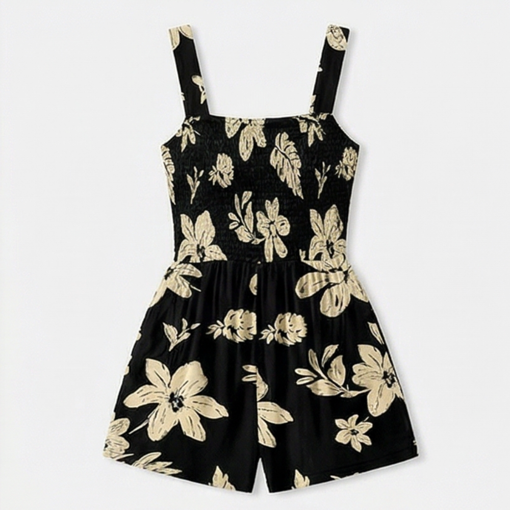 Bloomette™ – Smocked Chiffon Romper with Pockets