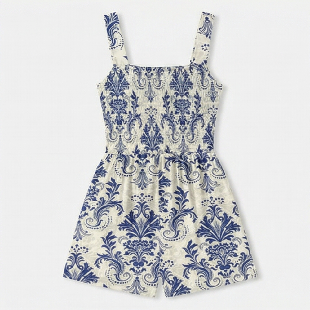 Bloomette™ – Smocked Chiffon Romper with Pockets