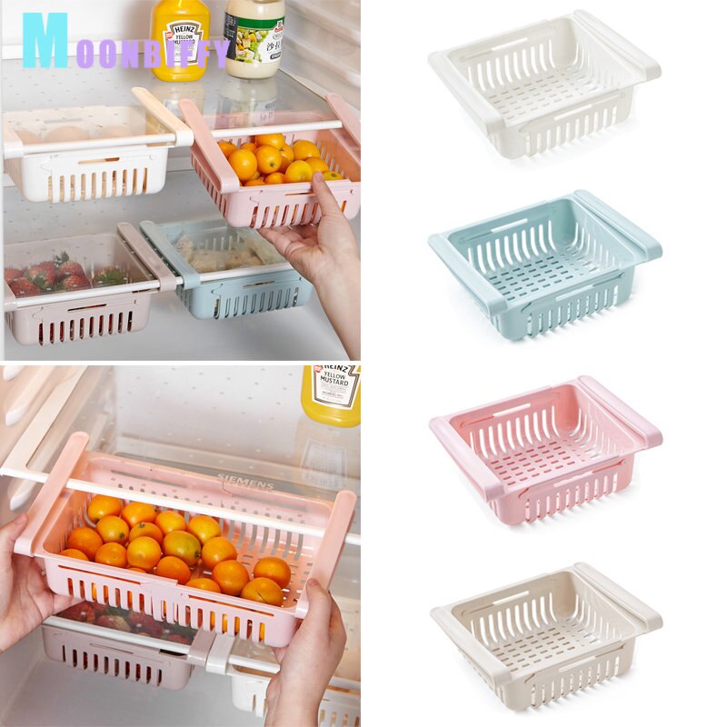 Plastic Retractable Drawer Fridge Organizer