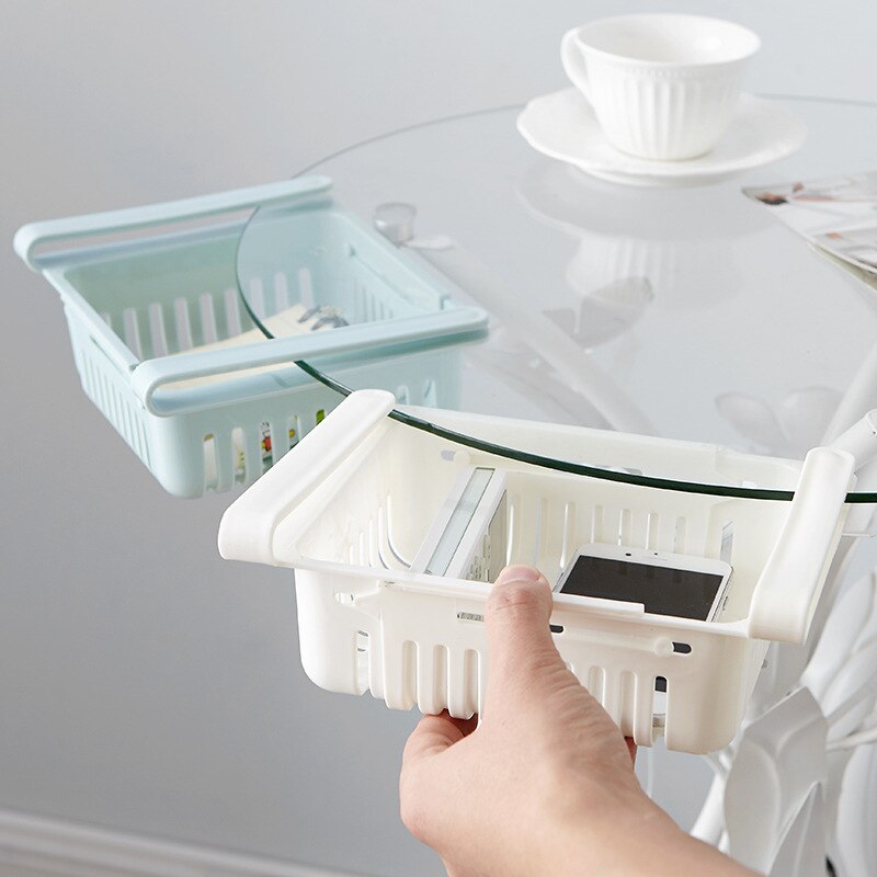 Plastic Retractable Drawer Fridge Organizer