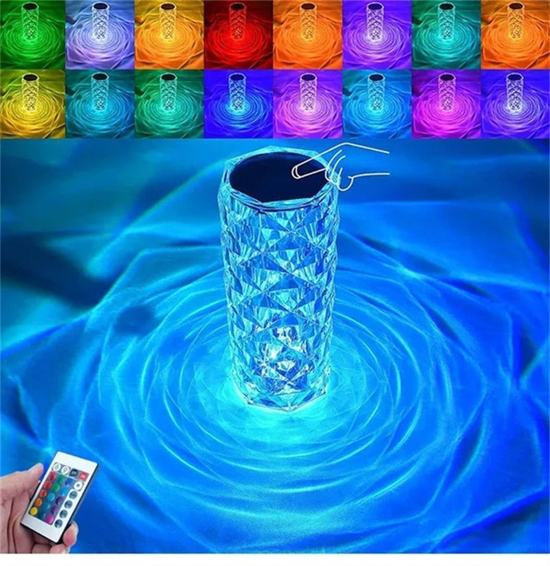 Crystal LED Diamond Touch Lamp