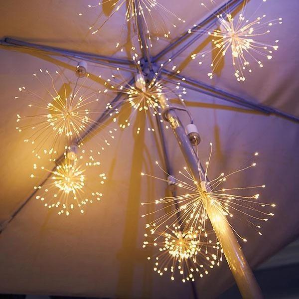 Waterproof Starburst Lights for Gardens Courtyards, Hanging String Lights - If you say i do