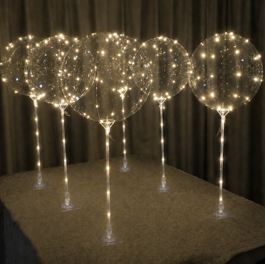 LED Light Up Balloon Centerpiece Kit with Self-Adhesive Balloon Stick Base for Weddings, Birthdays & Party Decorations