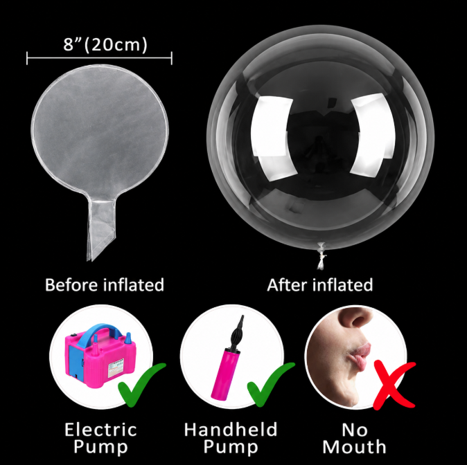 LED Light Up Balloon Centerpiece Kit with Self-Adhesive Balloon Stick Base for Weddings, Birthdays & Party Decorations