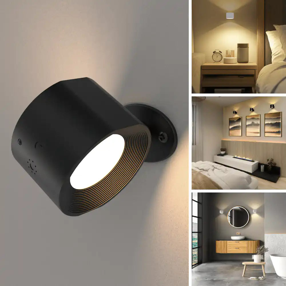 LED Rechargeable Wall Light/Sconce Black - Nova Lights