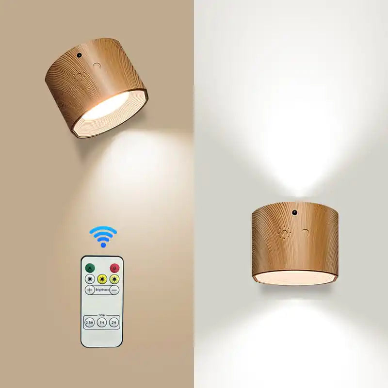 LED Rechargeable Wall Light/Sconce Wood Grain - Nova Lights