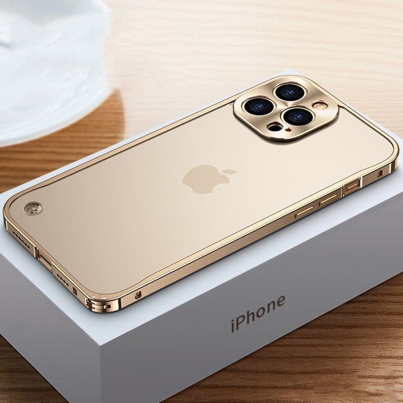 Elegant Lightweight Metal Shield Case for iPhone – Durable Protection