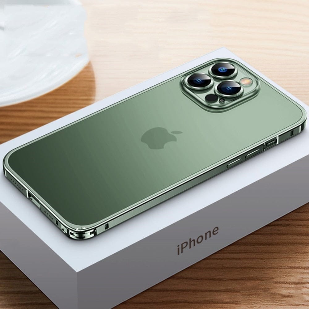Elegant Lightweight Metal Shield Case for iPhone – Durable Protection