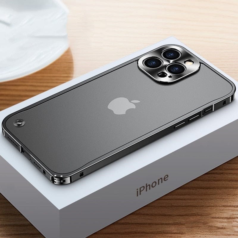 Elegant Lightweight Metal Shield Case for iPhone – Durable Protection