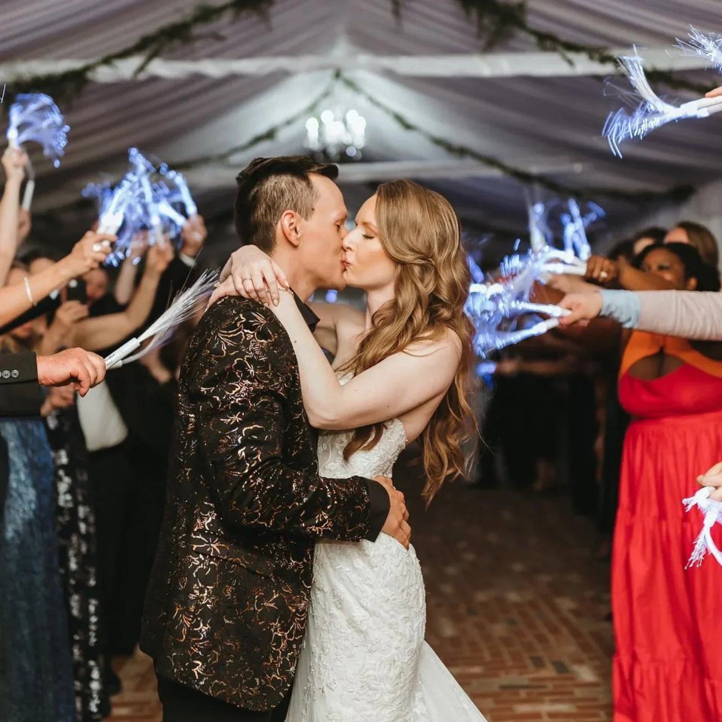 Lighted Fiber Optic Wands for Wedding Send off ideas for Your Wedding Exit