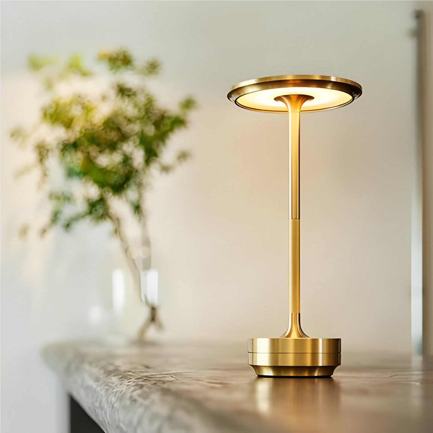 GlowLite - Cordless LED Table Lamp with Touch Dimming