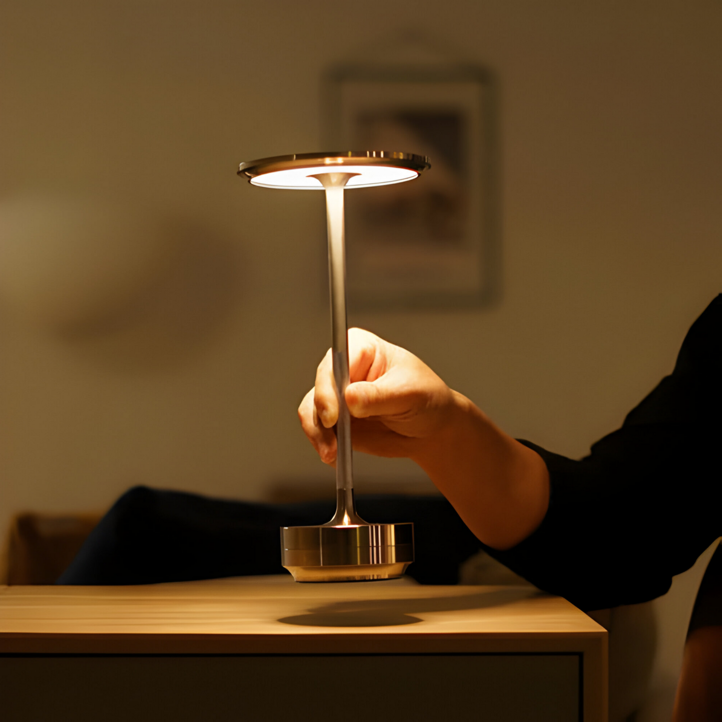 GlowLite - Cordless LED Table Lamp with Touch Dimming