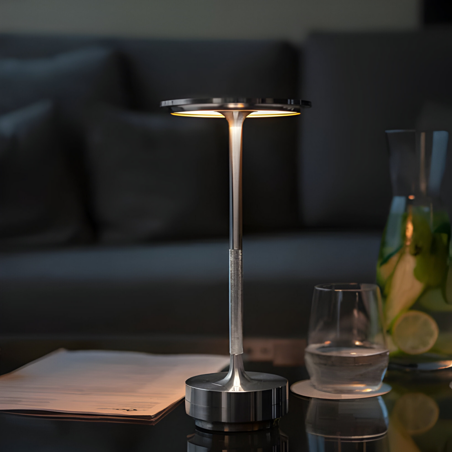 GlowLite - Cordless LED Table Lamp with Touch Dimming