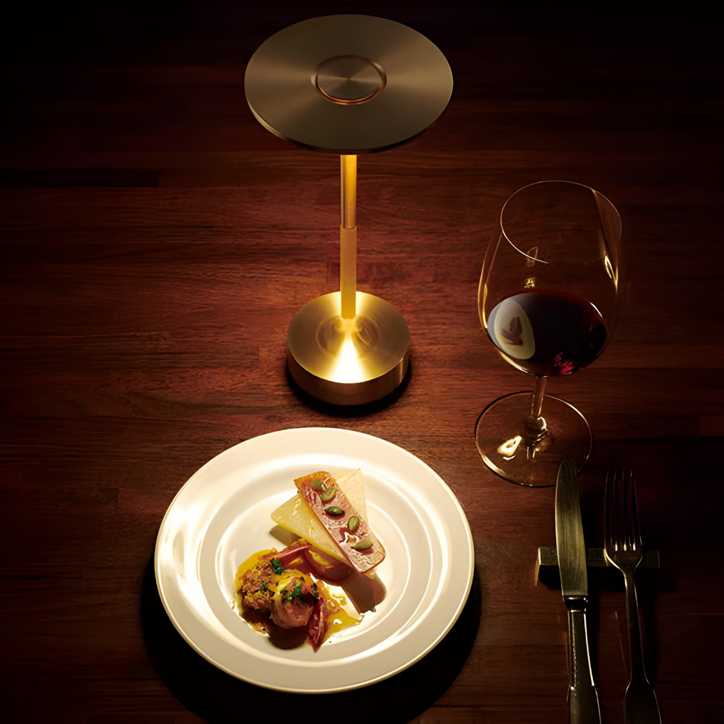 GlowLite - Cordless LED Table Lamp with Touch Dimming