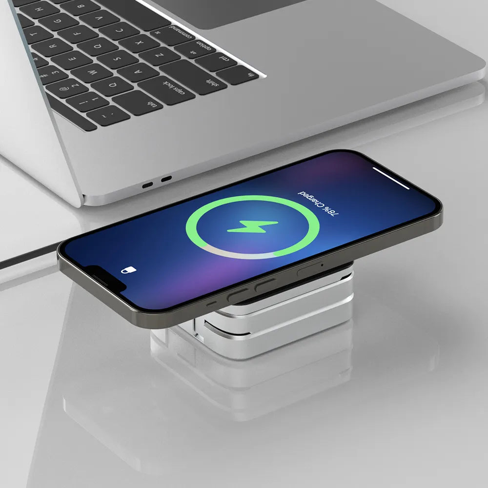Foldable 3-in-1 Wireless Charging Dock for Phone, Watch, and Earbuds