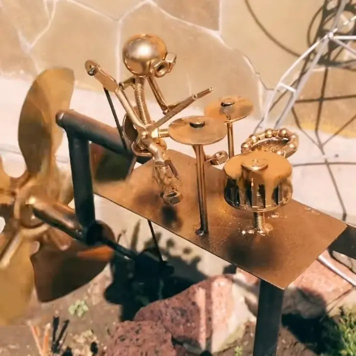RockBeater Pro - Handmade Garden Wind Drummer Sculpture