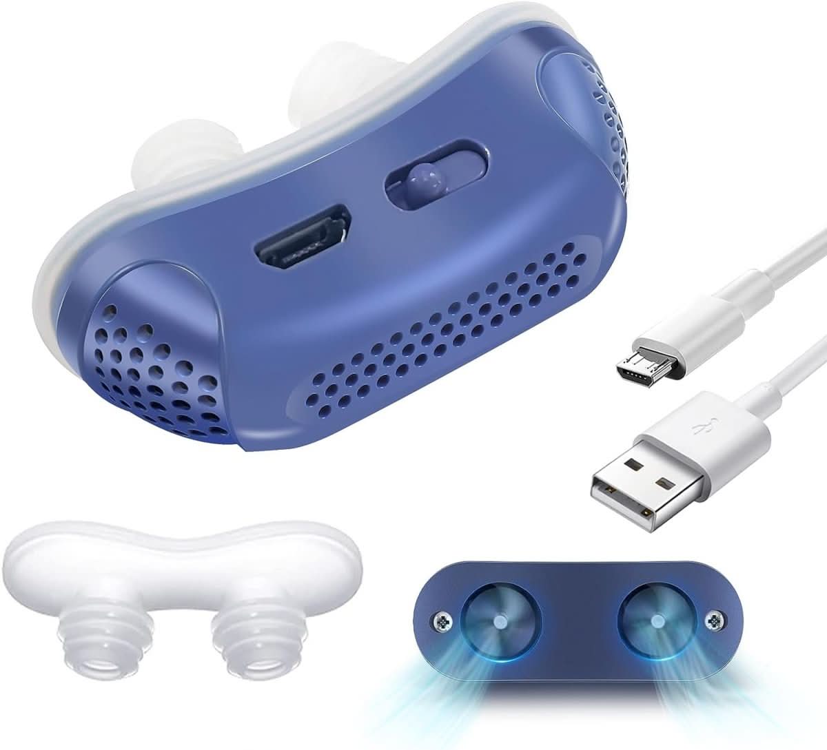 Compact CPAP Device for Sleep Apnea and Snoring Relief