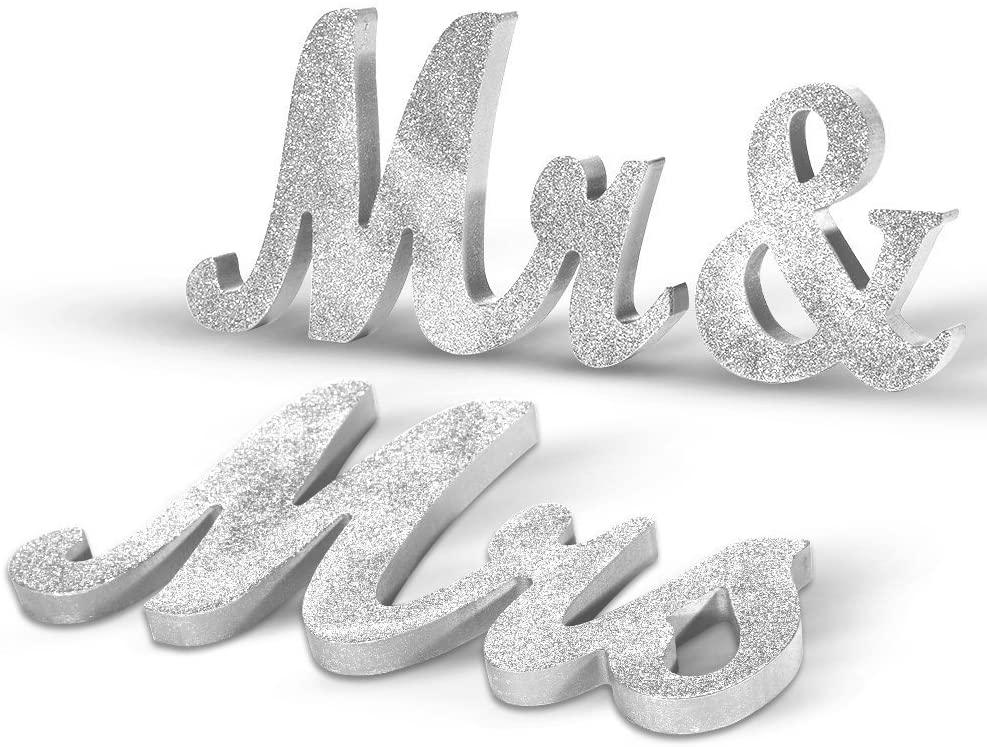 Vintage Style Mr and Mrs Sign Mr & Mrs Wooden Letters Rustic Wedding Signs for Wedding Table, Photo Props, Rustic Wedding Decorations - If you say i do