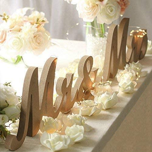 Vintage Style Mr and Mrs Sign Mr & Mrs Wooden Letters Rustic Wedding Signs for Wedding Table, Photo Props, Rustic Wedding Decorations - If you say i do