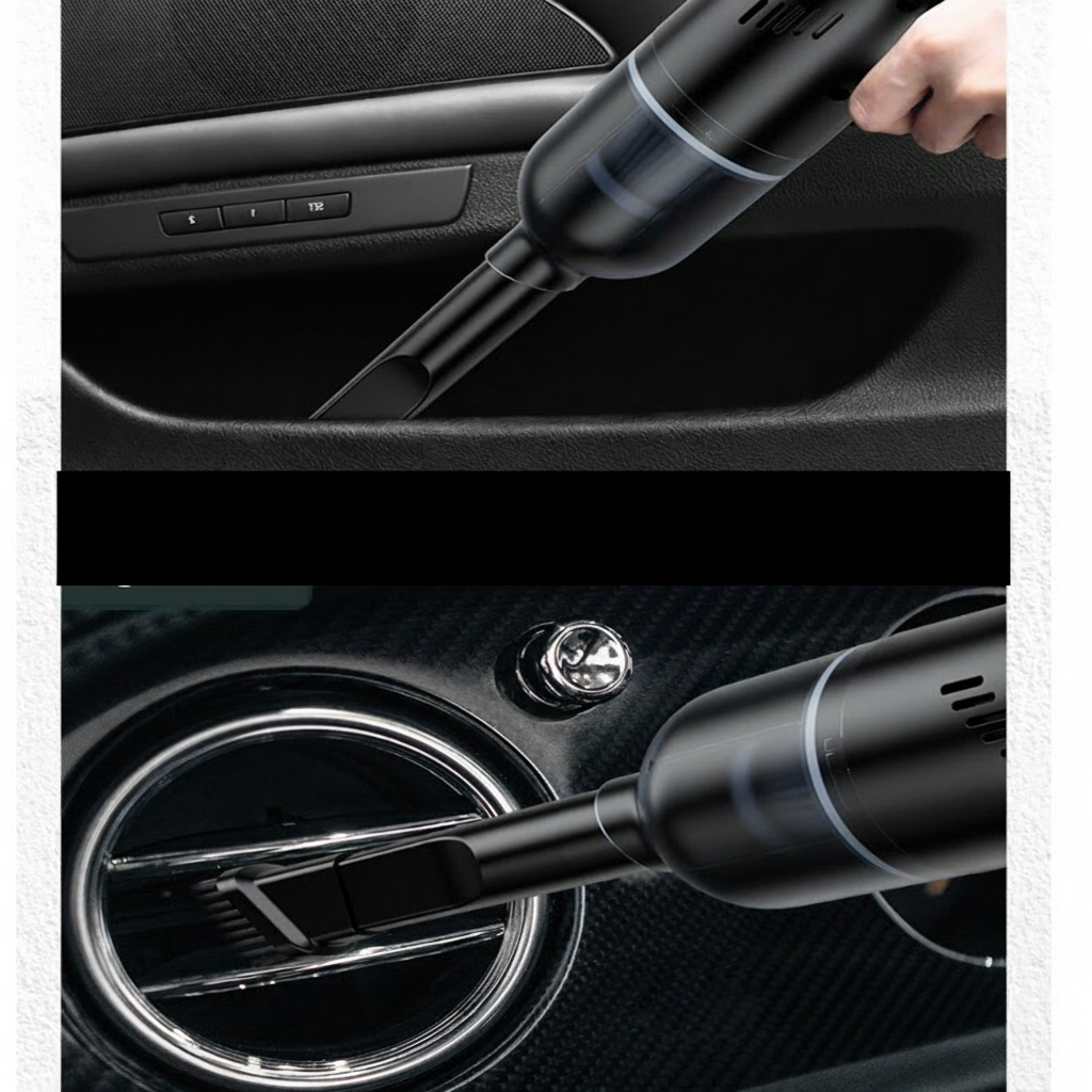 Lightweight Cordless Vacuum for Cars – Quiet Operation & Strong Suction