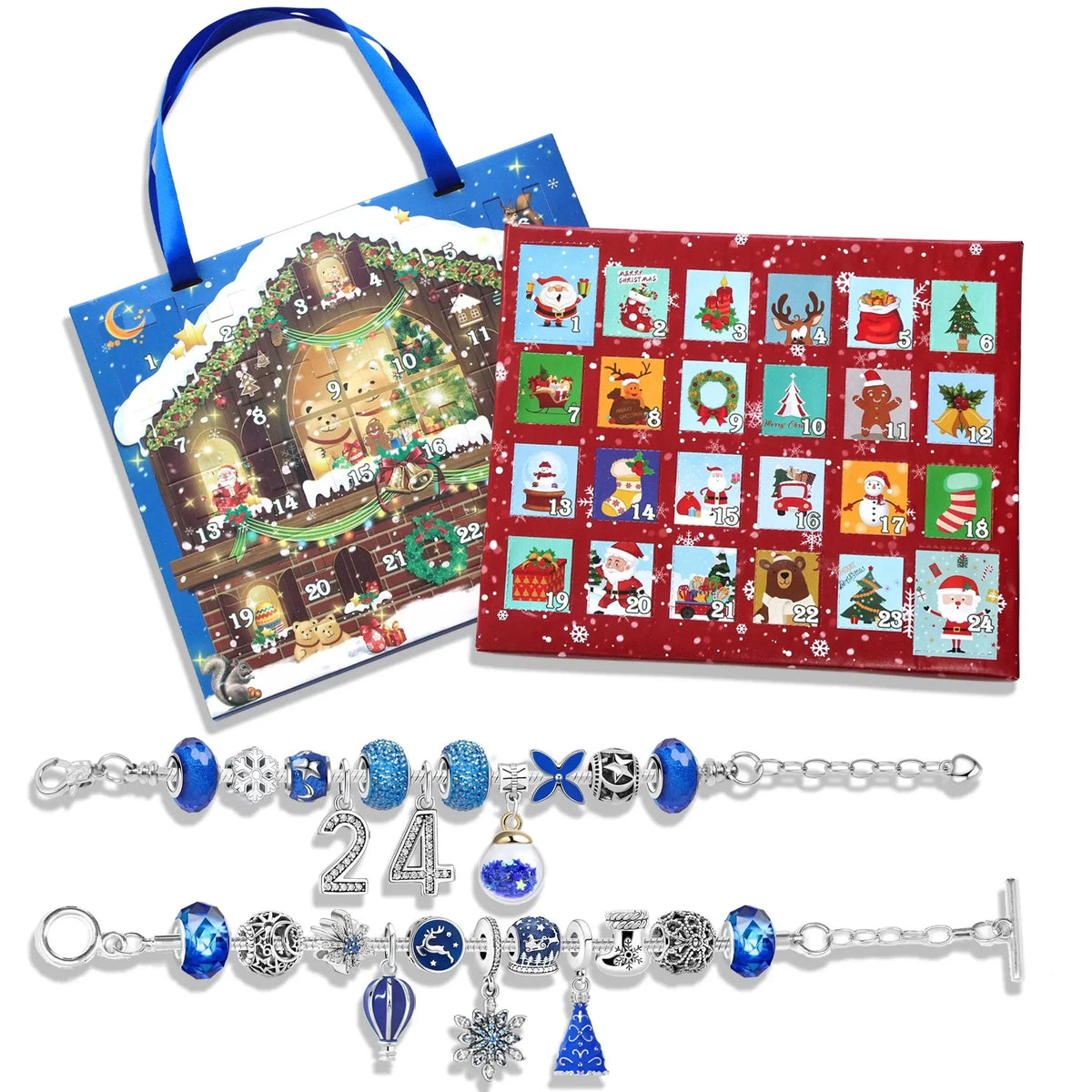 FestiveBracelet™ Charm-Filled Countdown Advent Calendar | 24-Day Holiday Charm Surprise