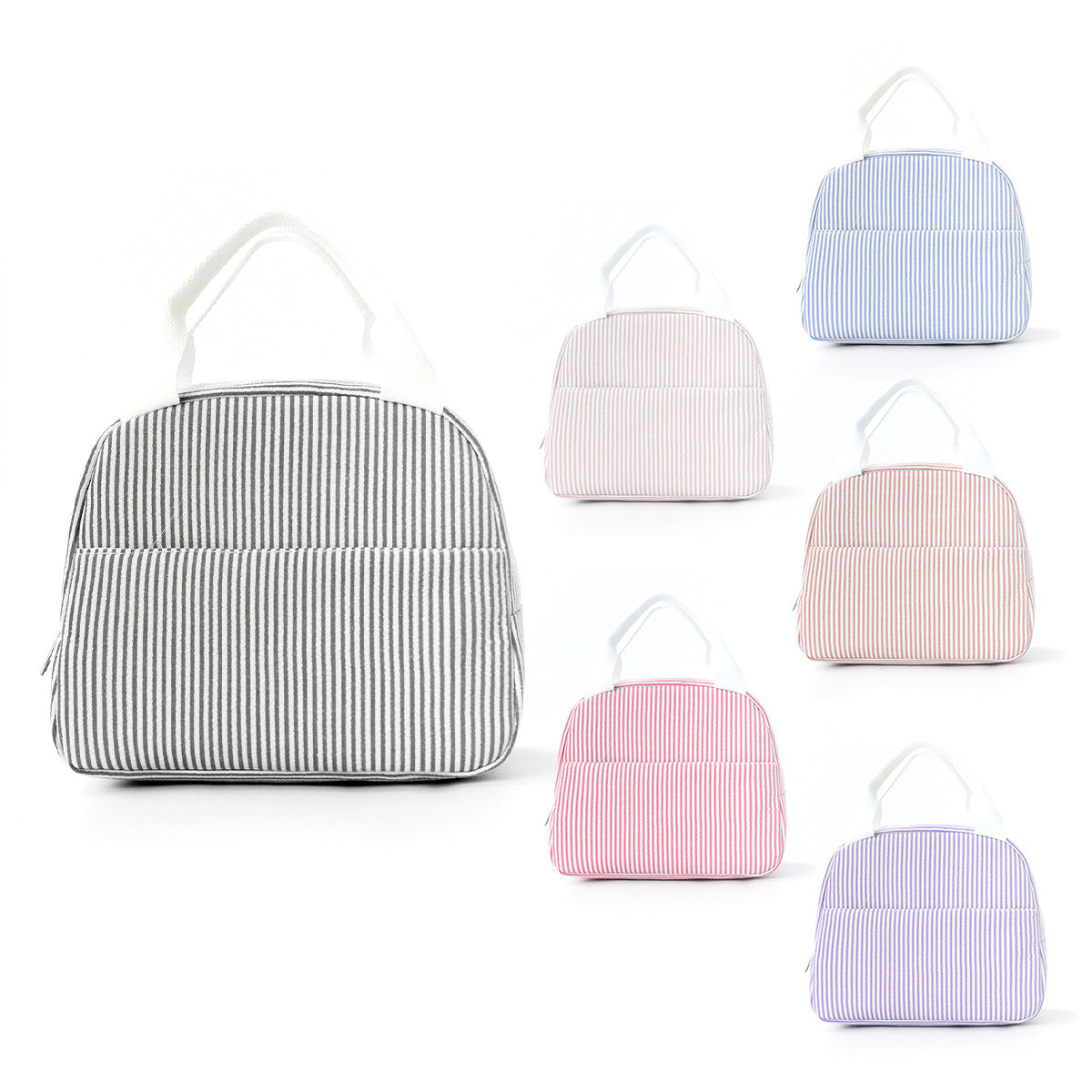 Lunchbox bag with insulated interior and durable zipper