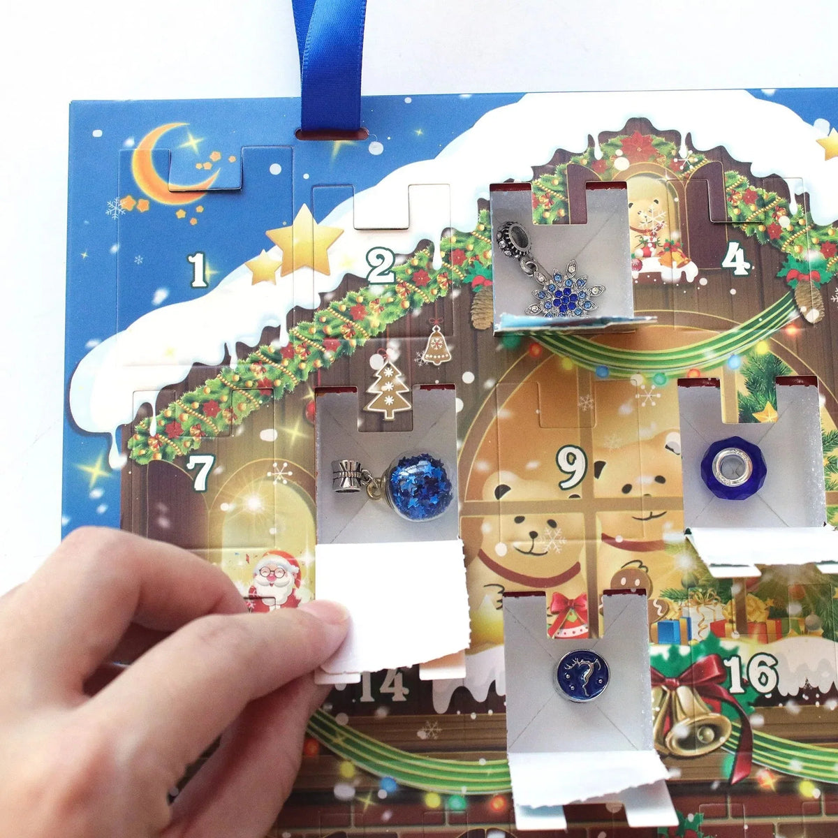FestiveBracelet™ Charm-Filled Countdown Advent Calendar | 24-Day Holiday Charm Surprise