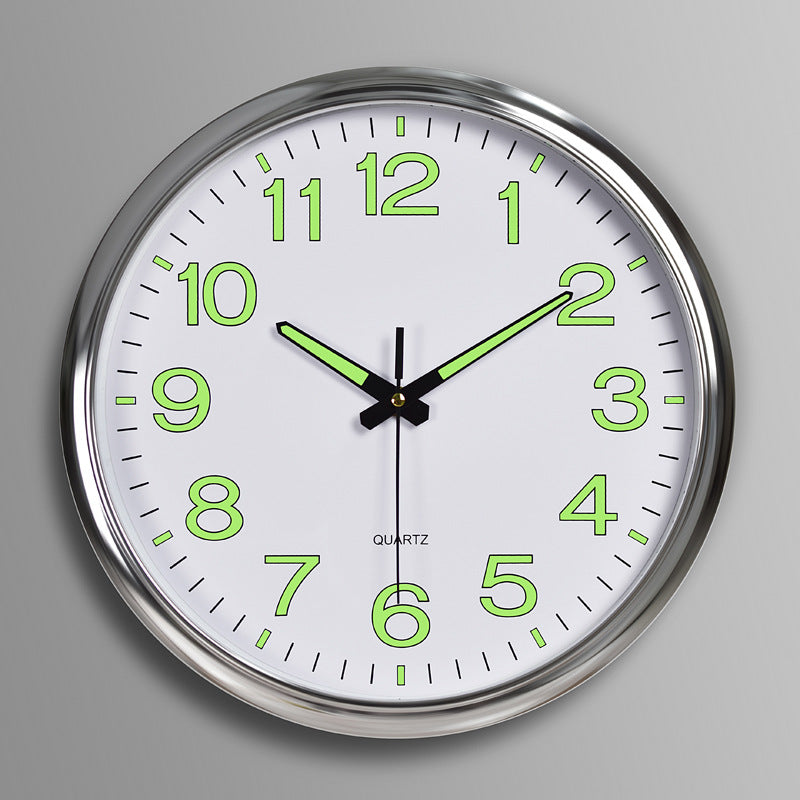 Contemporary Silent Wall Clock with Backlight and Gentle Illumination