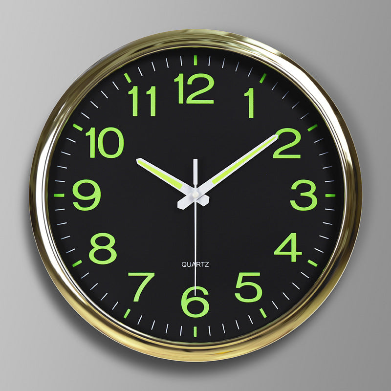 Contemporary Silent Wall Clock with Backlight and Gentle Illumination