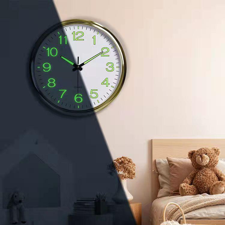 Contemporary Silent Wall Clock with Backlight and Gentle Illumination