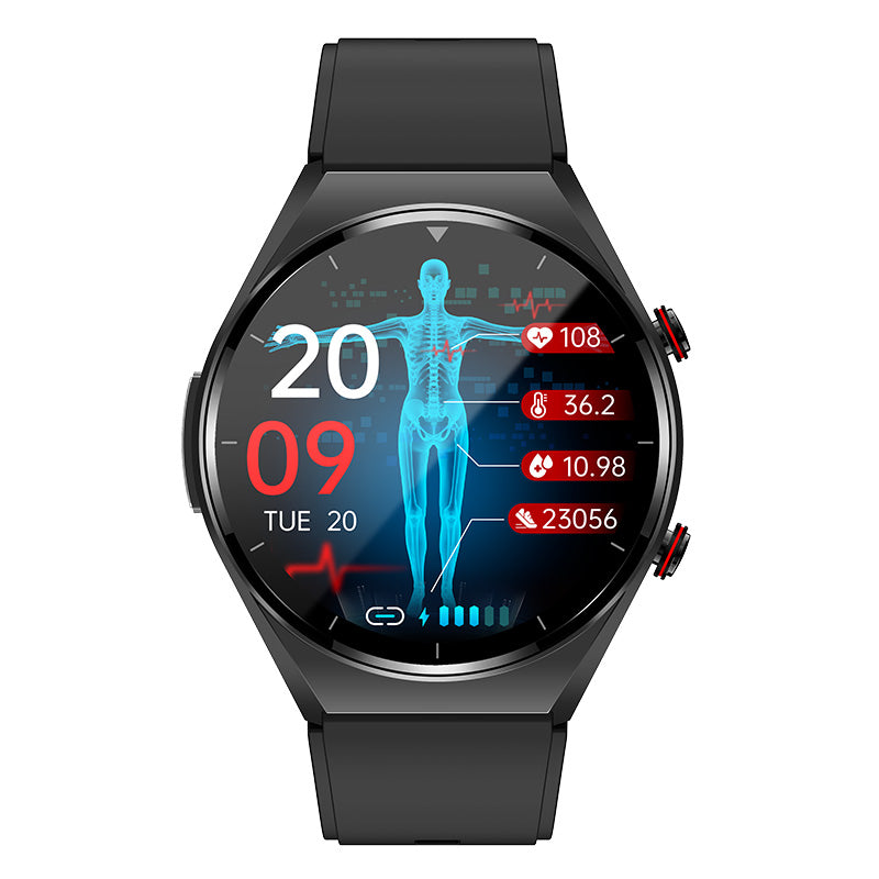 Health Monitor Watch for Blood Sugar, EKG, Blood Pressure & HRV