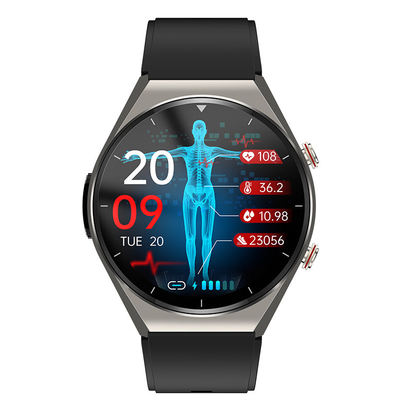 Health Monitor Watch for Blood Sugar, EKG, Blood Pressure & HRV