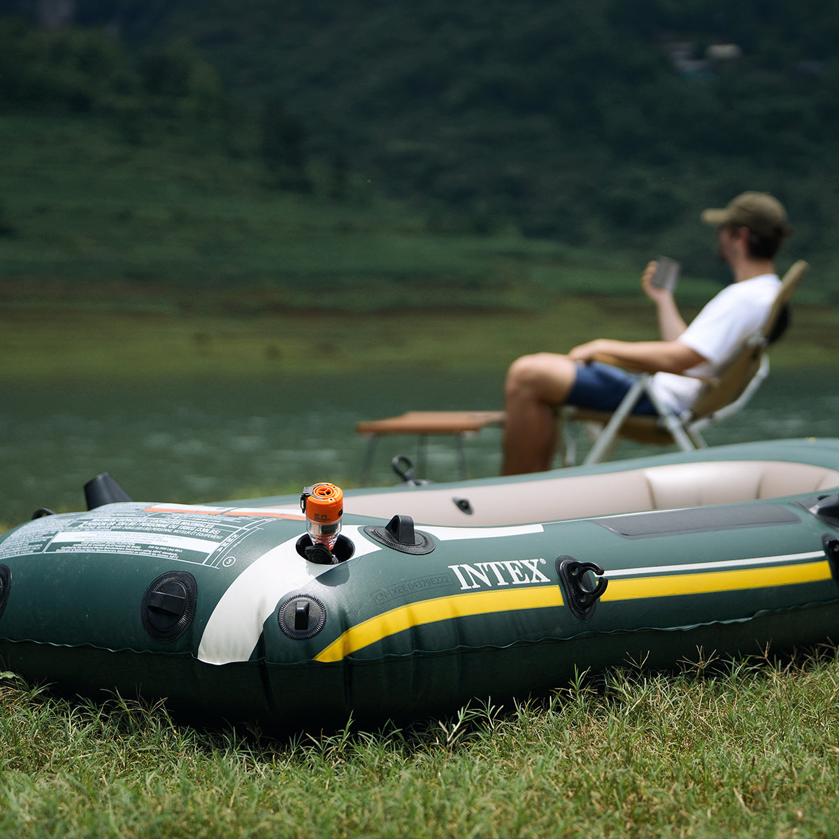 Camping Pump with Light for Outdoor Use