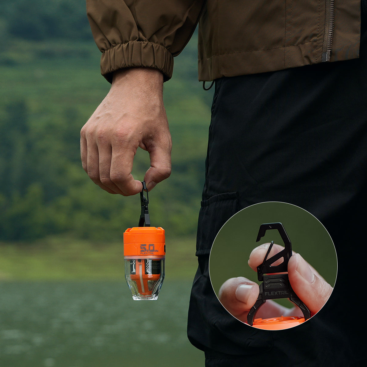 Camping Pump with Light for Outdoor Use