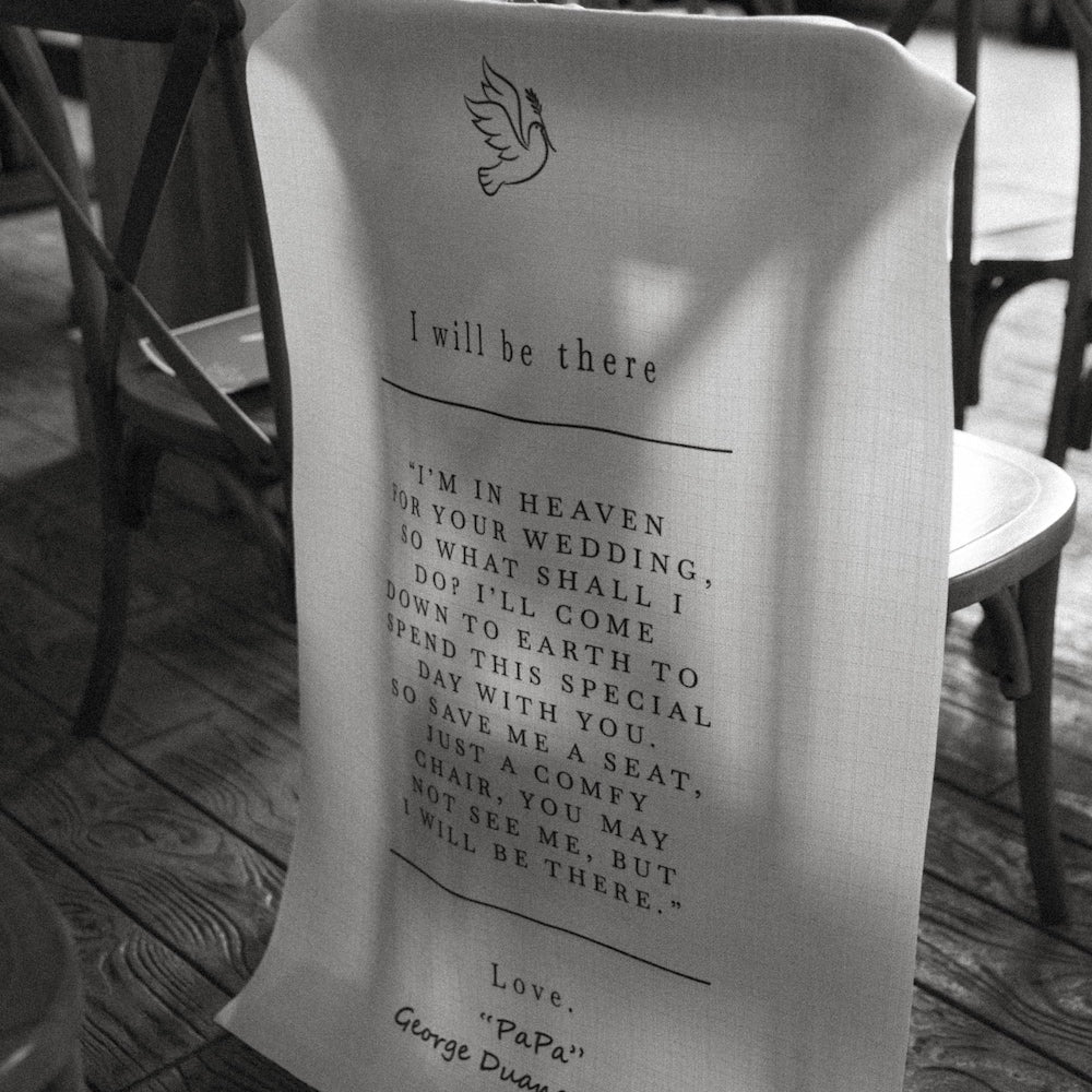 Personalized Fabric Memorial Sign | Custom Linen Welcome Sign for Weddings & Events