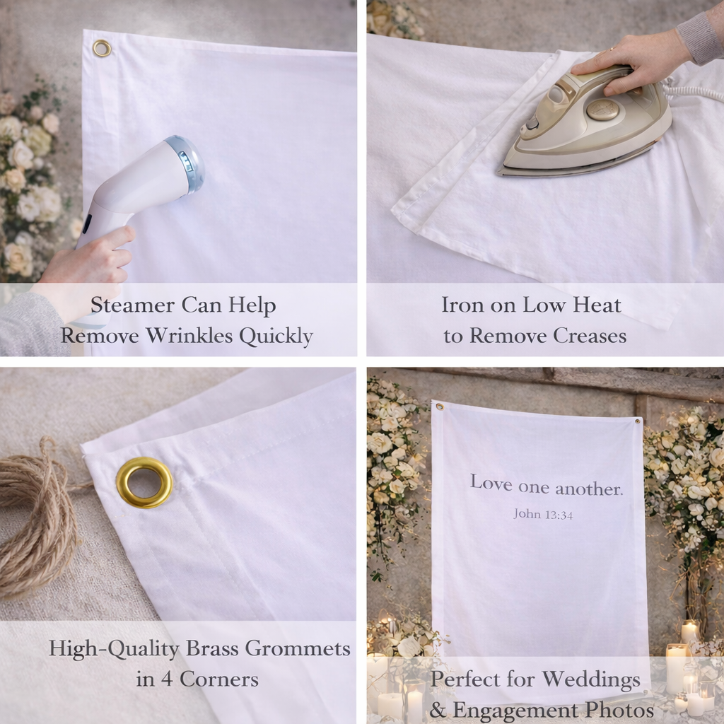 Personalized Wedding Backdrop for Wedding Photography, 'God has written your love story.' Backdrop