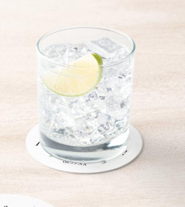 Please Don't Take My Drink, I'm Dancing Paper Beverage Coasters, 4-inch Round, White and Black Letterpress Cocktail Coasters, 100-Pack 