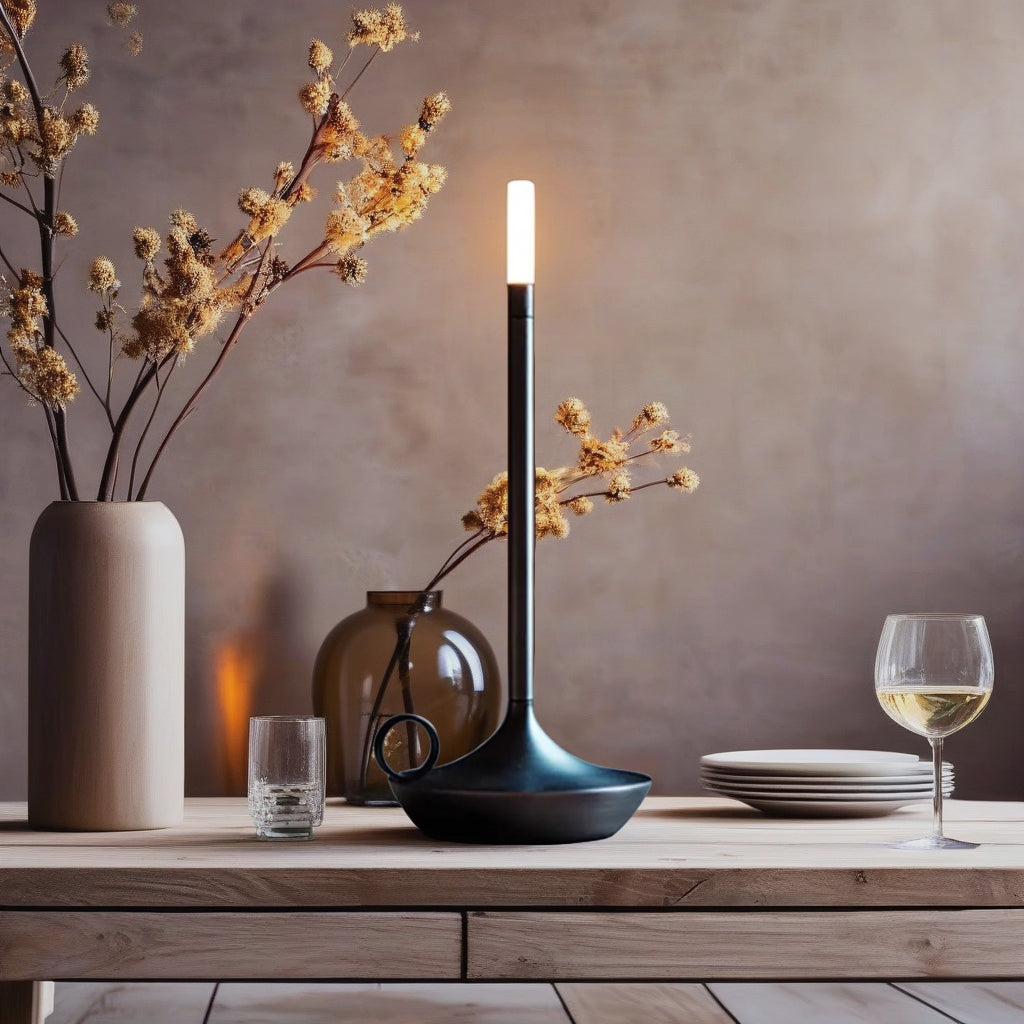 Portable Rechargeable LED Candle Lantern for Indoor & Outdoor Decor